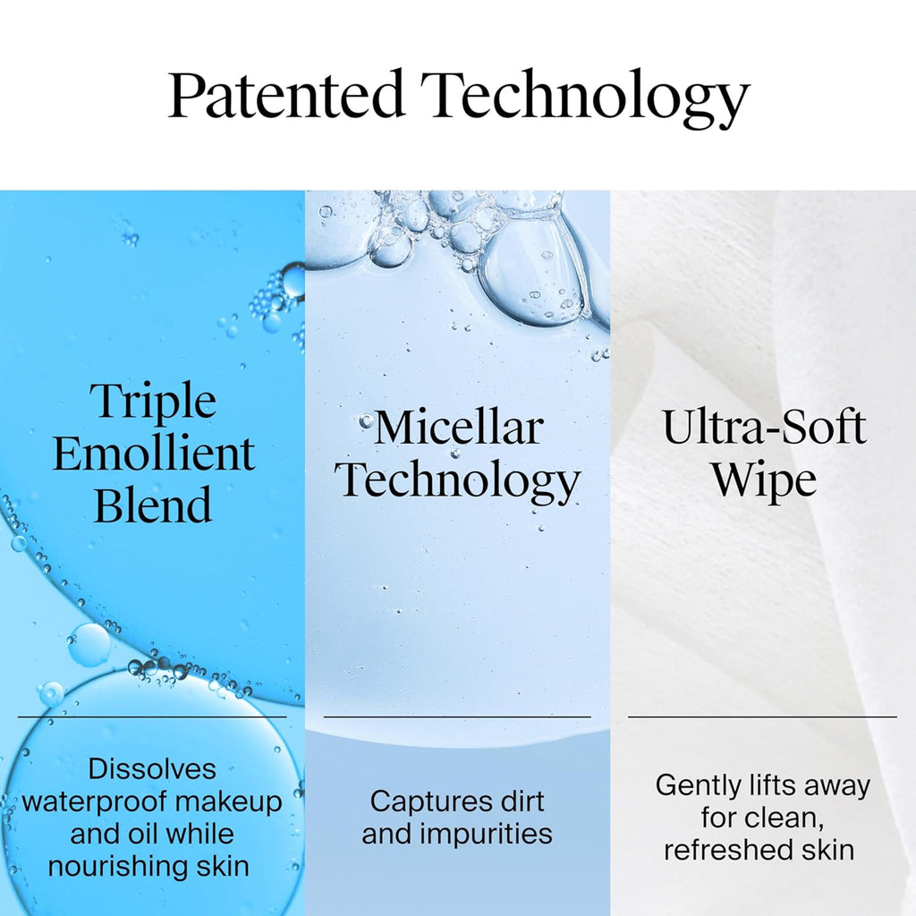 Neutrogena Makeup Remover Wipes - Ultra-Soft Micellar Cleansing Wipes, Twin Pack (50 Count)