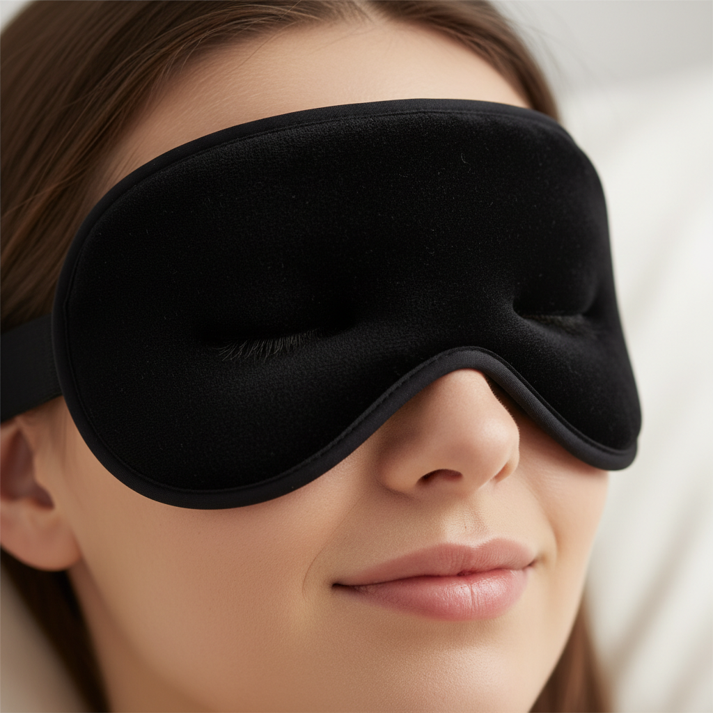 Sleep Mask Close-up on Eyes